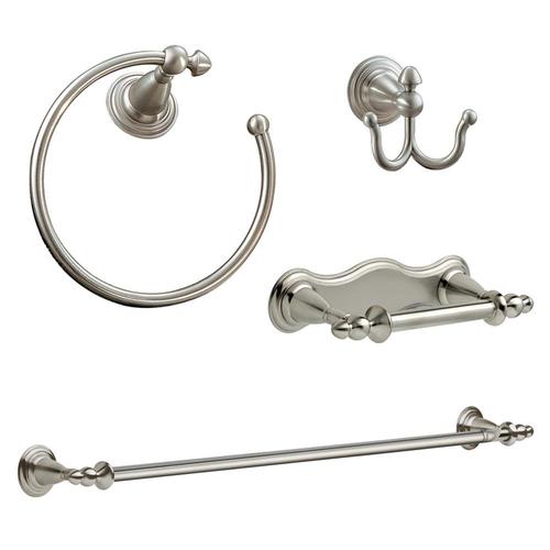 DELTA 4-Piece Victorian Stainless Decorative Bathroom Hardware Set