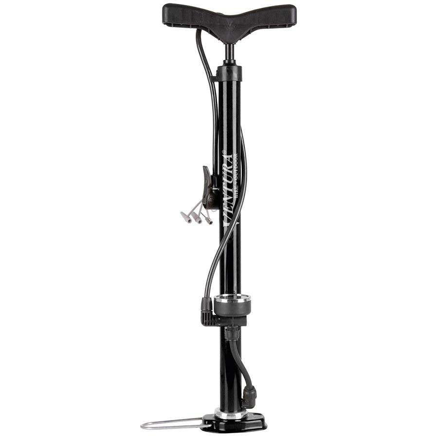 Ventura 8/116 Floor Pump Dual Valve Head, 160psi, Black