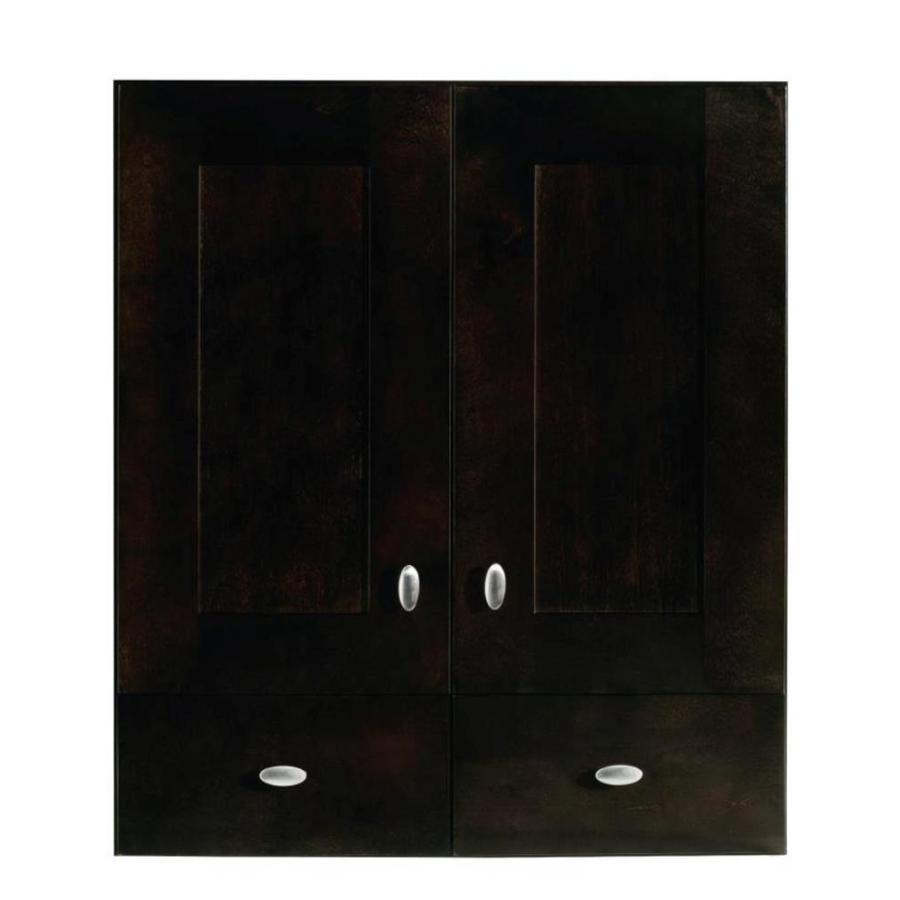 Diamond FreshFit Palencia 25-in W x 29-in H x 8.25-in D Espresso Bathroom Wall Cabinet