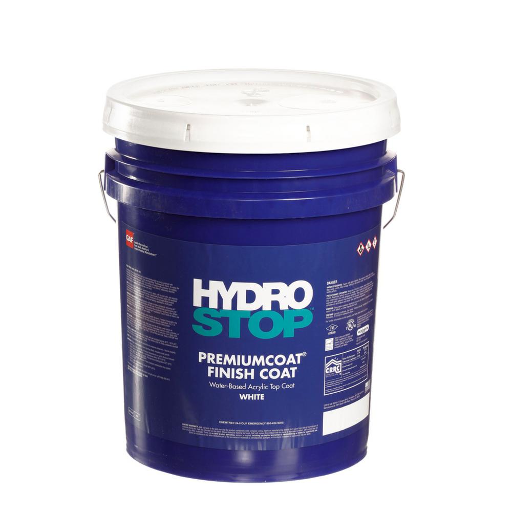 HydroStop PremiumCoat 5 Gal. White Finish Coat Acrylic Reflective Elastomeric Roof Coating (15-Year Limited Warranty)