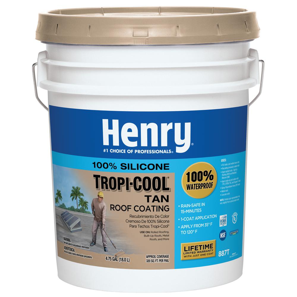 4.75 Gal. 887T Tropi-Cool 100% Silicone Tan Roof Coating