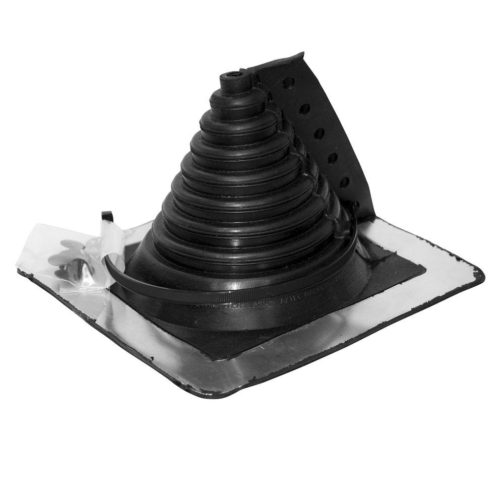 Retro Master Flash 8 in. x 8 in. Vent Pipe Roof Flashing with 1/2 in. - 4 in. Adjustable Diameter
