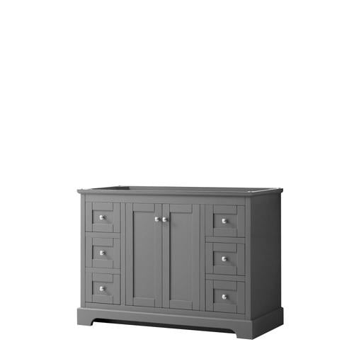 Wyndham Collection Avery 47.25-in Dark Gray Bathroom Vanity Cabinet