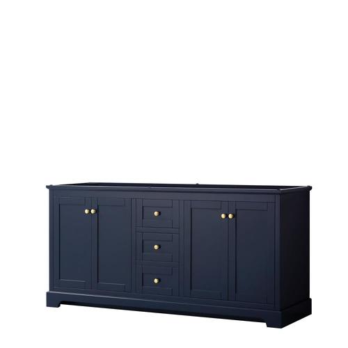 Wyndham Collection Avery 71-in Dark Blue Bathroom Vanity Cabinet