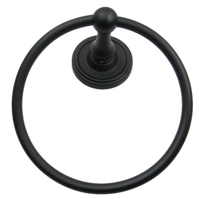 Rusticware 8286BLK Midtowne Towel Ring Black Finish
