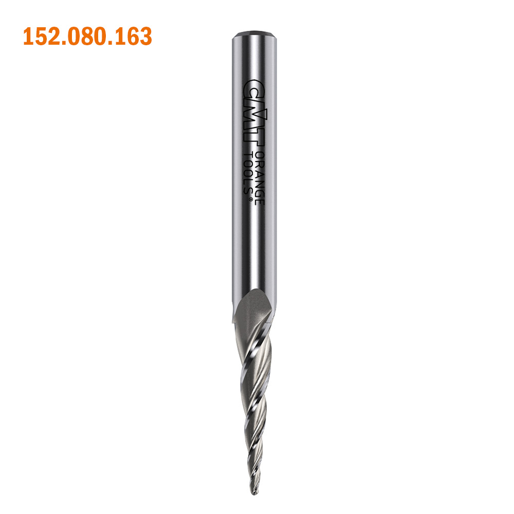 Solid Carbibe Conical Spiral Bit D=1/4”X2”X4” S=1/4” Rh