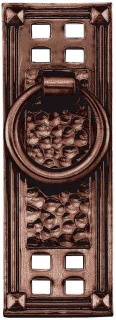 Emtek 86042US10B Hammered Vertical Ring Cabinet Pull 1-1/4" X 3-1/2" Oil Rubbed Bronze Finish