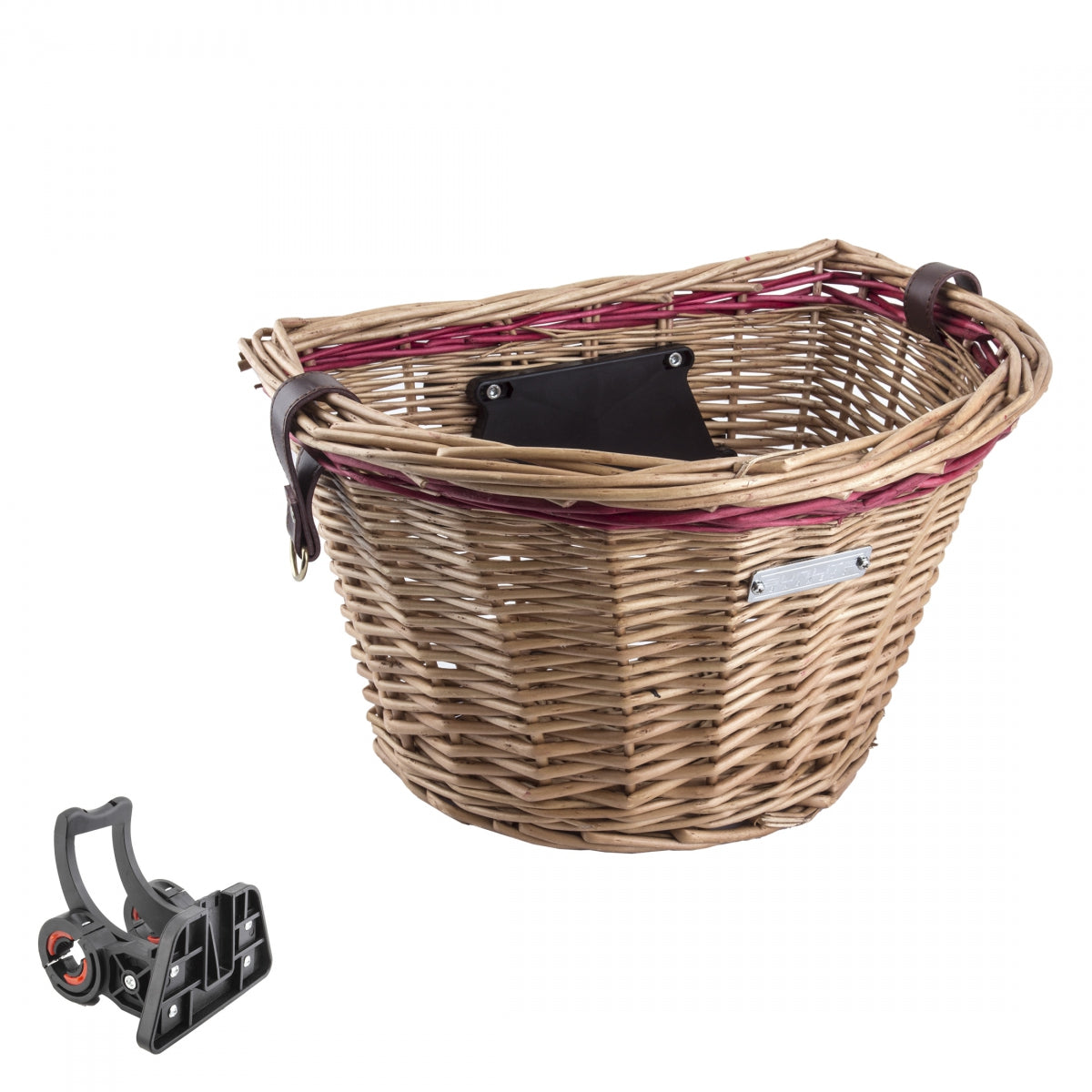 Bike Basket Sunlite Wicker Classic QR Red Wicker 13.5x10.5x9`