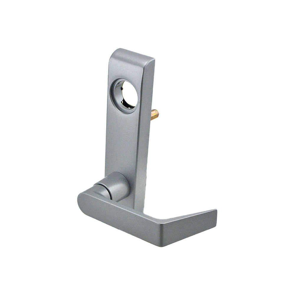 Falcon 912LR28 Dane Lever Exit Device Trim with Key Locks or Unlocks Aluminum Finish