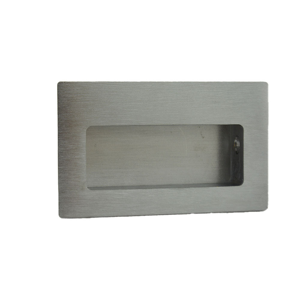 Ives Commercial 960626 3-1/16" Rectangular Flush Pull Satin Chrome Finish