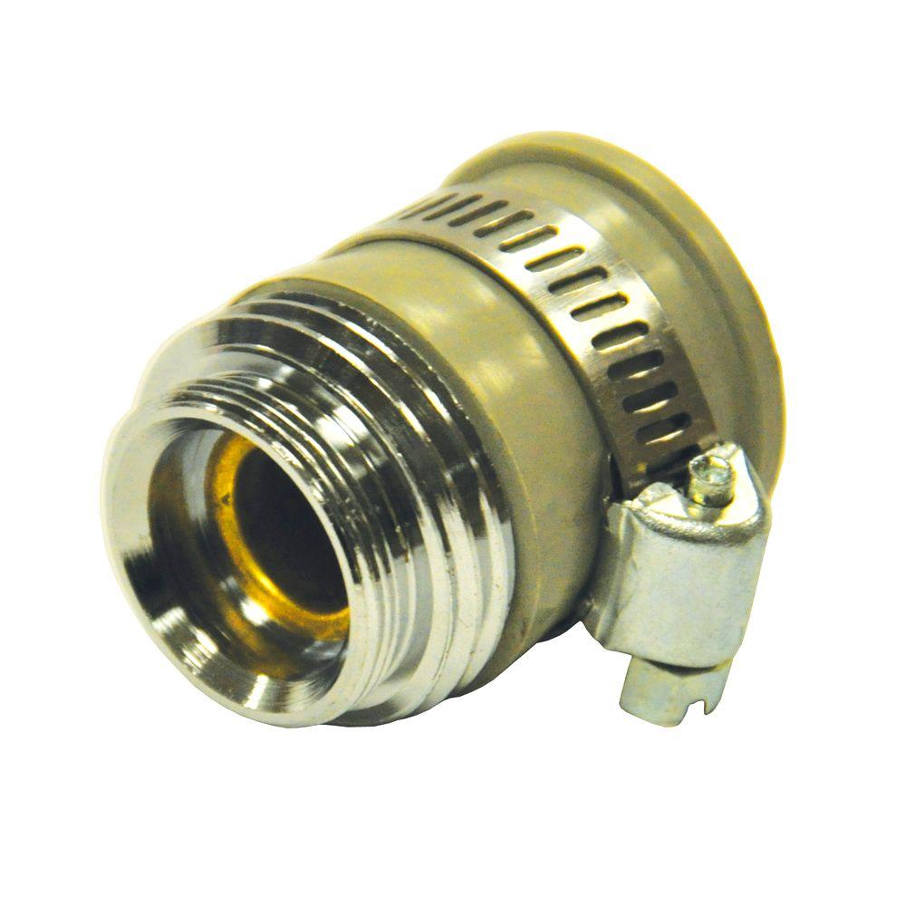 55/64 in. 27M or 3/4 in. GHTM Clamp-On Garden Hose Aerator Adapter