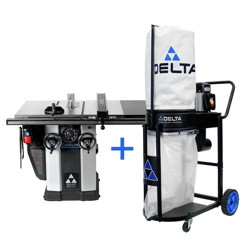 3 HP Motor 10 in. Unisaw with 36 in. Biesemeyer Fence System and FREE 1.0 HP Dust Collection System