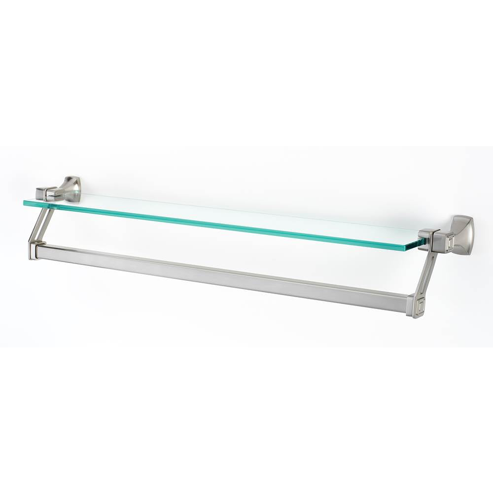 Alno A6527-25 25" Glass Shelf w/Towel Bar
