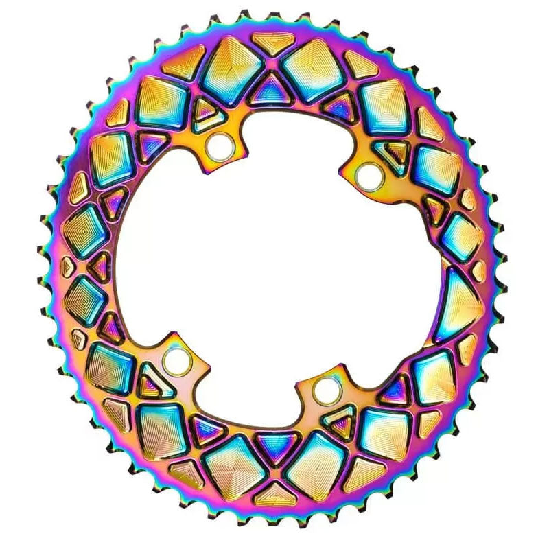 absoluteBLACK Premium Oval 110 BCD Road Inner Chainring for Shimano Dura-Ace 9100 - 39t, 110 Shimano Asymmetric BCD,