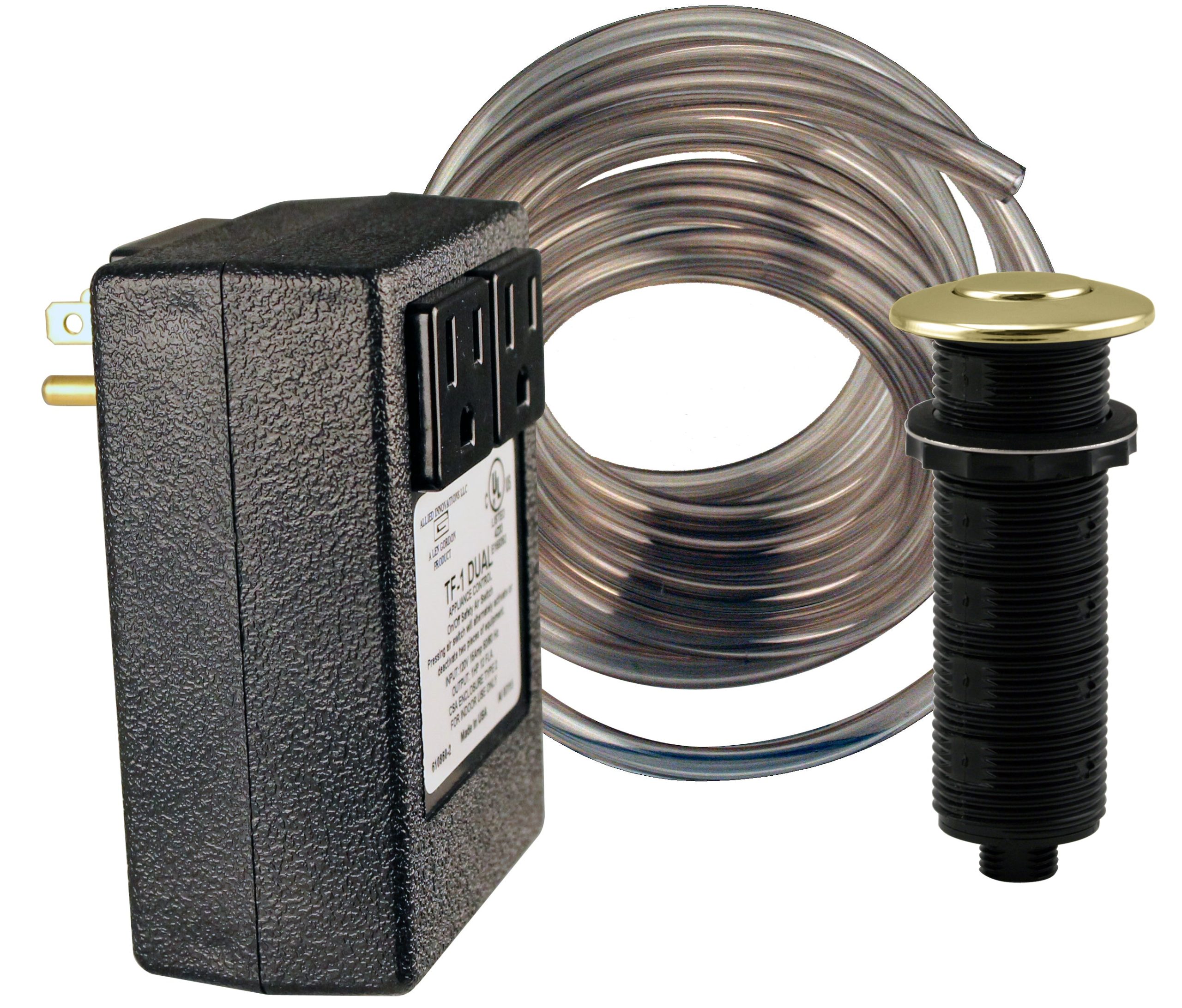 Westbrass ASB-2B3 Disposal Air Switch and Dual Outlet Control Box