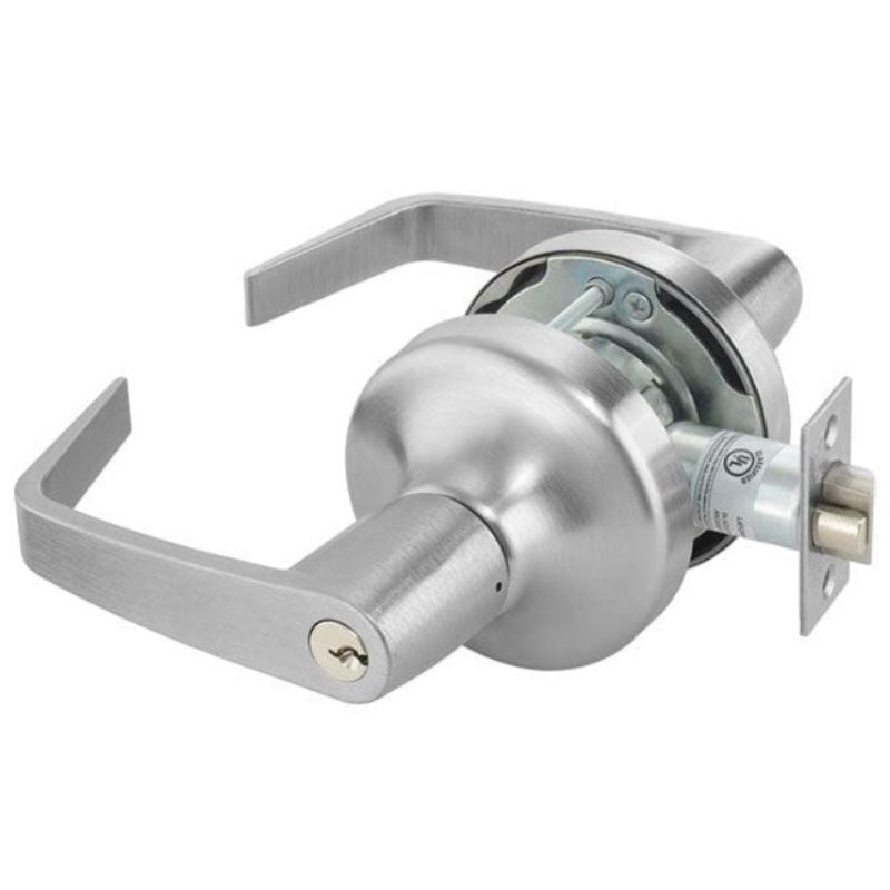 Accentra (Yale) TB-4718LN-626-SC-KD Accentra (Yale) Intruder Classroom Lever Lockset, TB Lever, Schlage "C" Keyway, Keyed Different, [2] Keys, 626 Satin Chromium