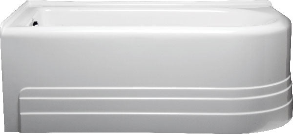 Americh BO6632PL Bow 66" x 32" Platinum Whirlpool Corner Tub, Left Hand