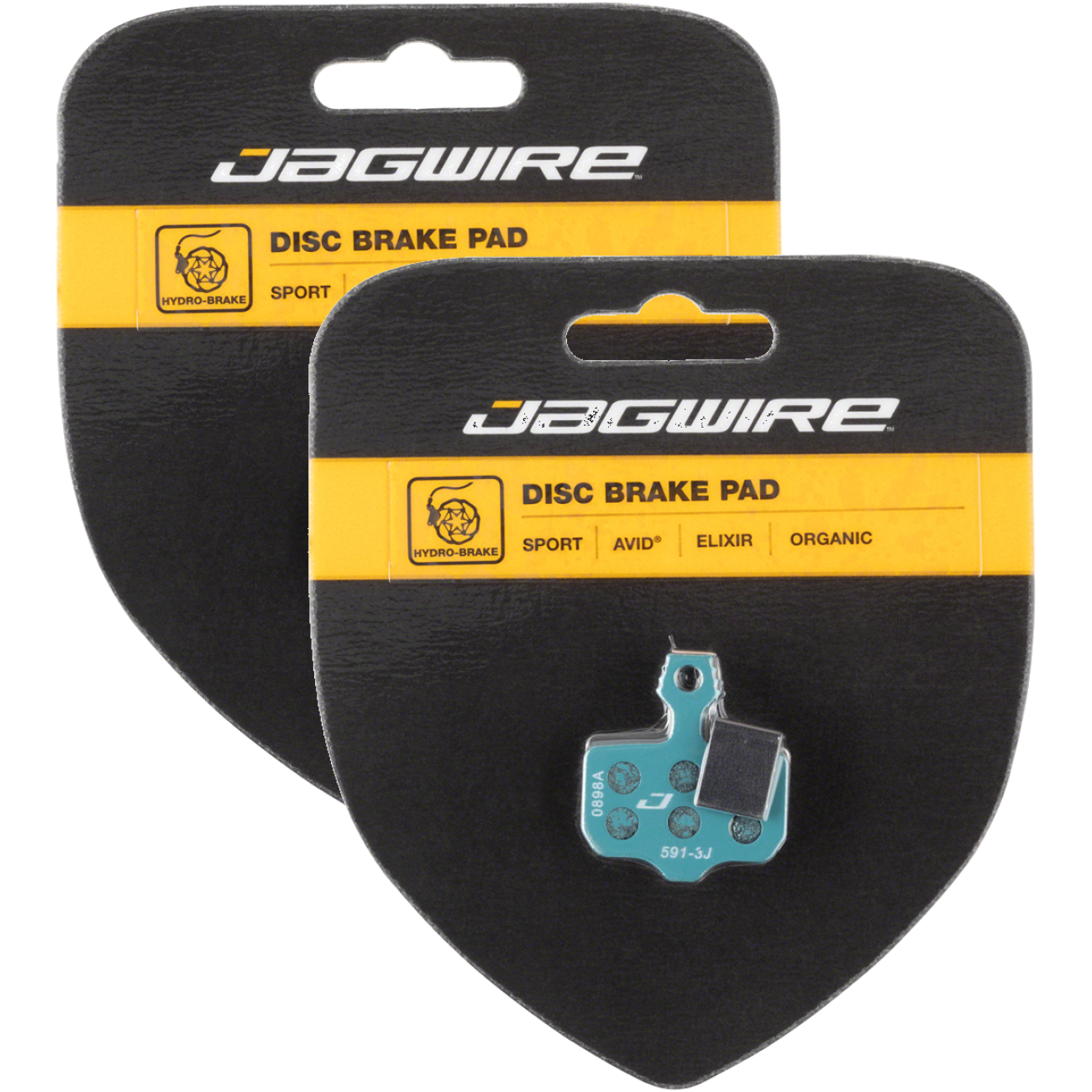 2 Pack Jagwire Sport Organic Disc Brake Pads fit a variety of SRAM & Avid brakes