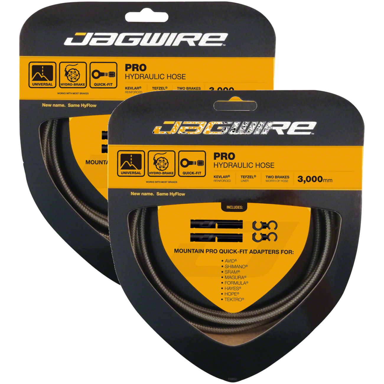 Pack of 2 Jagwire Pro Hydraulic Disc Brake Hose Kit 3000mm, Carbon Silver