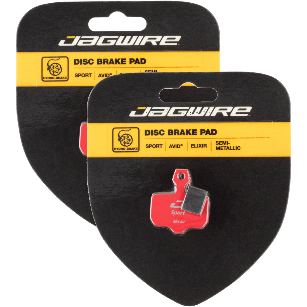 Pack of 2 Jagwire Mountain Sport Semi-Metallic Disc Brake Pads for Avid Elixir R