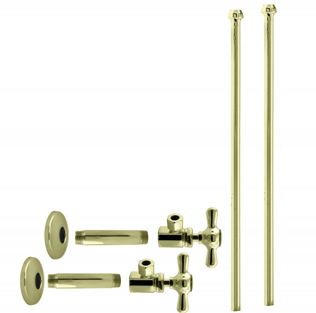 Westbrass D103KBNX Faucet Kit - 1/2 in. IPS x 3/8 in. OD x 20 in. Bullnose