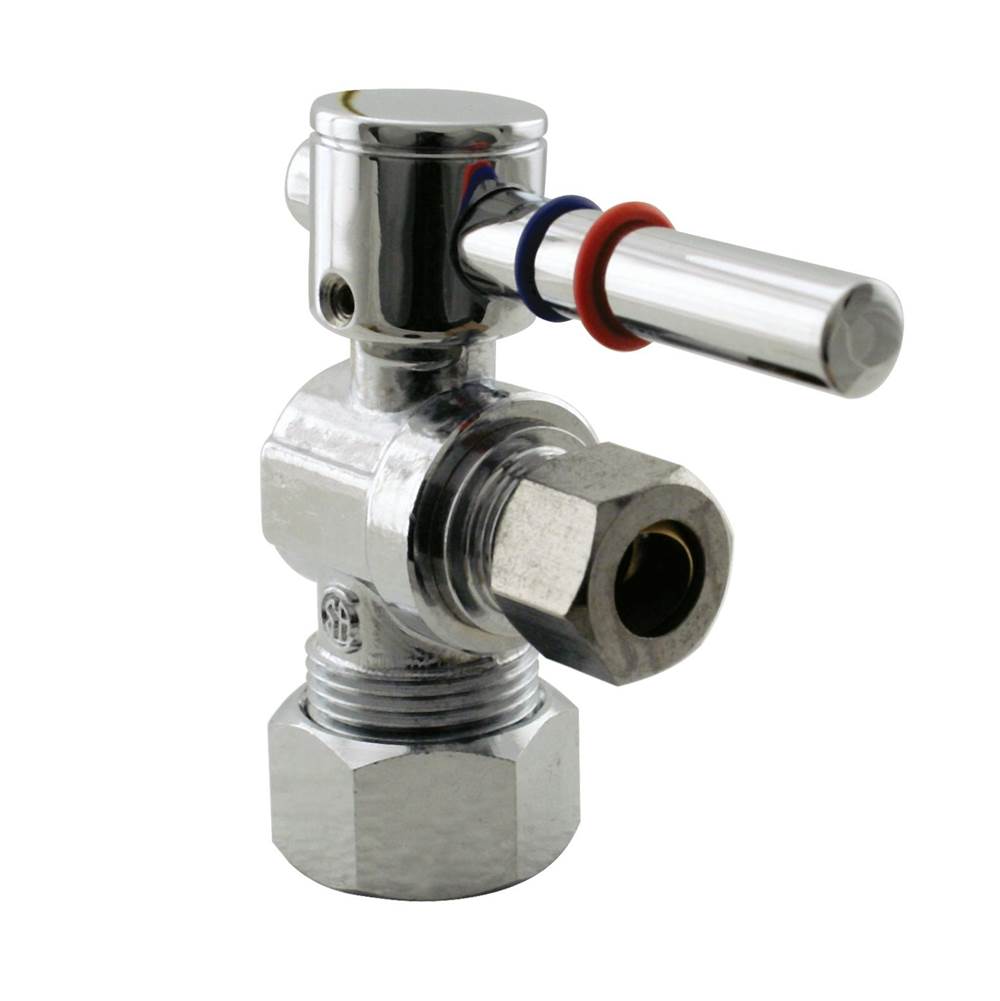 Westbrass D105BL Angle Stop, 5/8 in. OD x 3/8 in. OD - 1/4-Turn Lever Handle