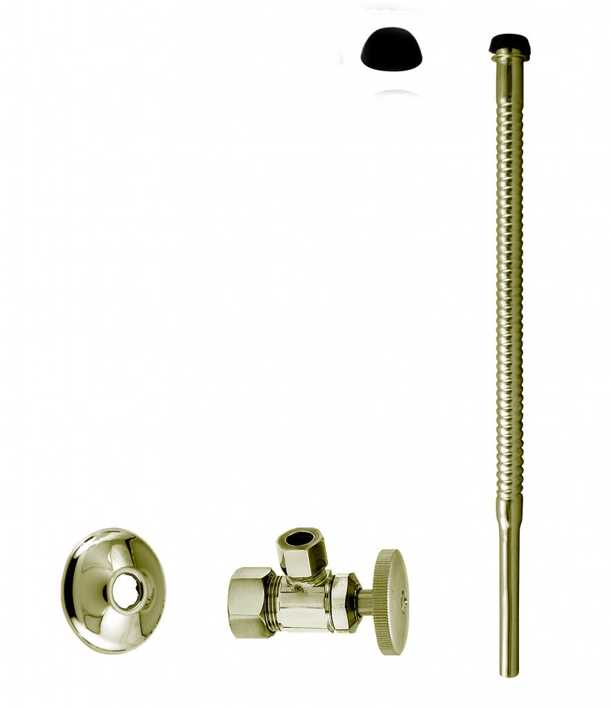 Westbrass D105K12 Supply Kit - 5/8 in. OD x 3/8 in. OD x 12 in. Corrugated