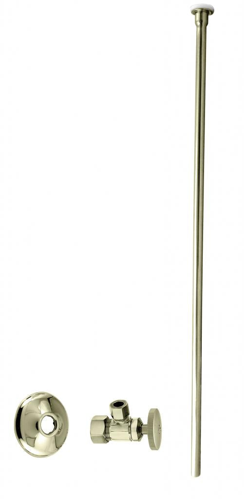 Westbrass D105KFH Toilet Kit - 5/8 in. OD x 3/8 in. OD x 20 in. Flat Head