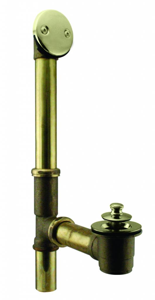 Westbrass D321G Twist and Close Bath Waste - 14 in. Make-Up, 20 Ga. Tubing