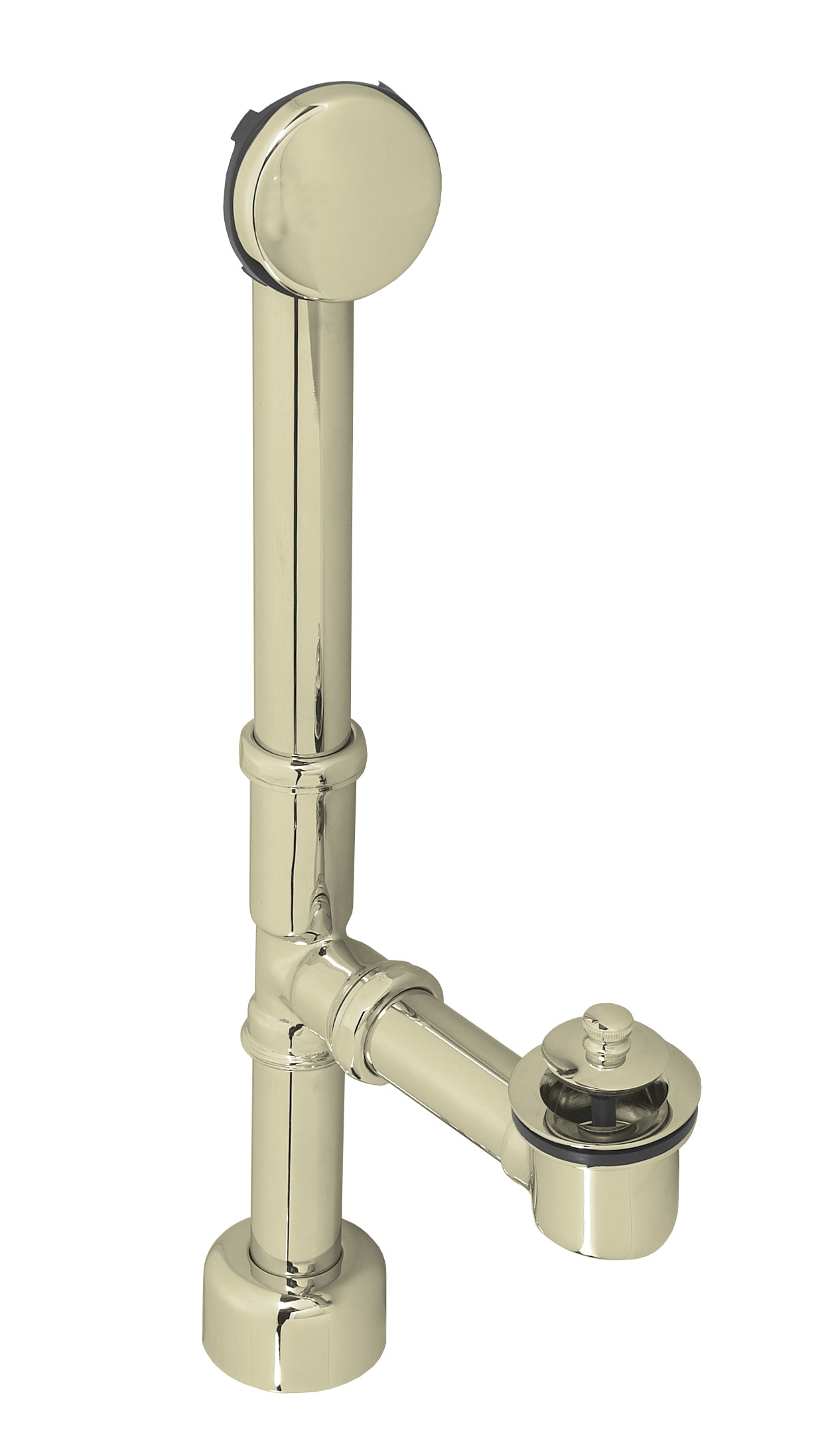 Westbrass D3211HK Finished Twist and Close Bath Waste - Hidden Overflow -14 in. Make-Up, 17 Ga.