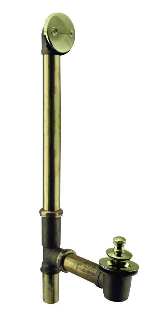 Westbrass D322G Twist and Close Bath Waste - 22 in. Make-Up, 20 Ga. Tubing