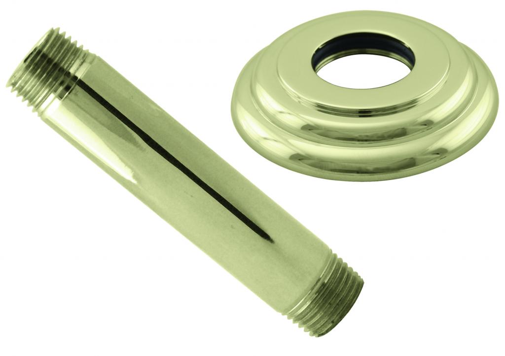 Westbrass D3604A 1/2 in. IPS x 4 in. Ceiling Mounted Shower Arm with Flange