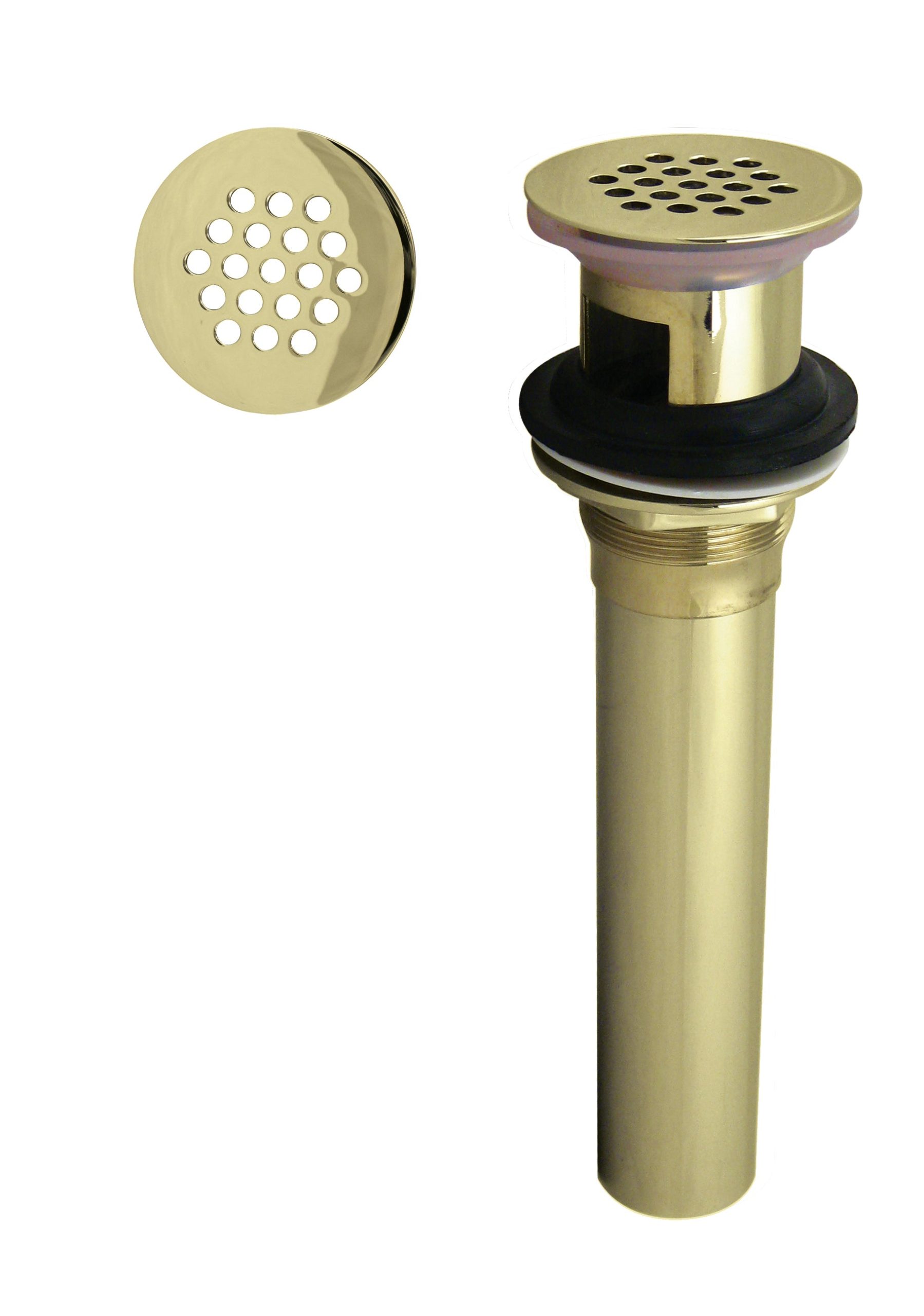 Westbrass D411-2 Grid Strainer Lavatory Drain with Overflow Holes - Exposed
