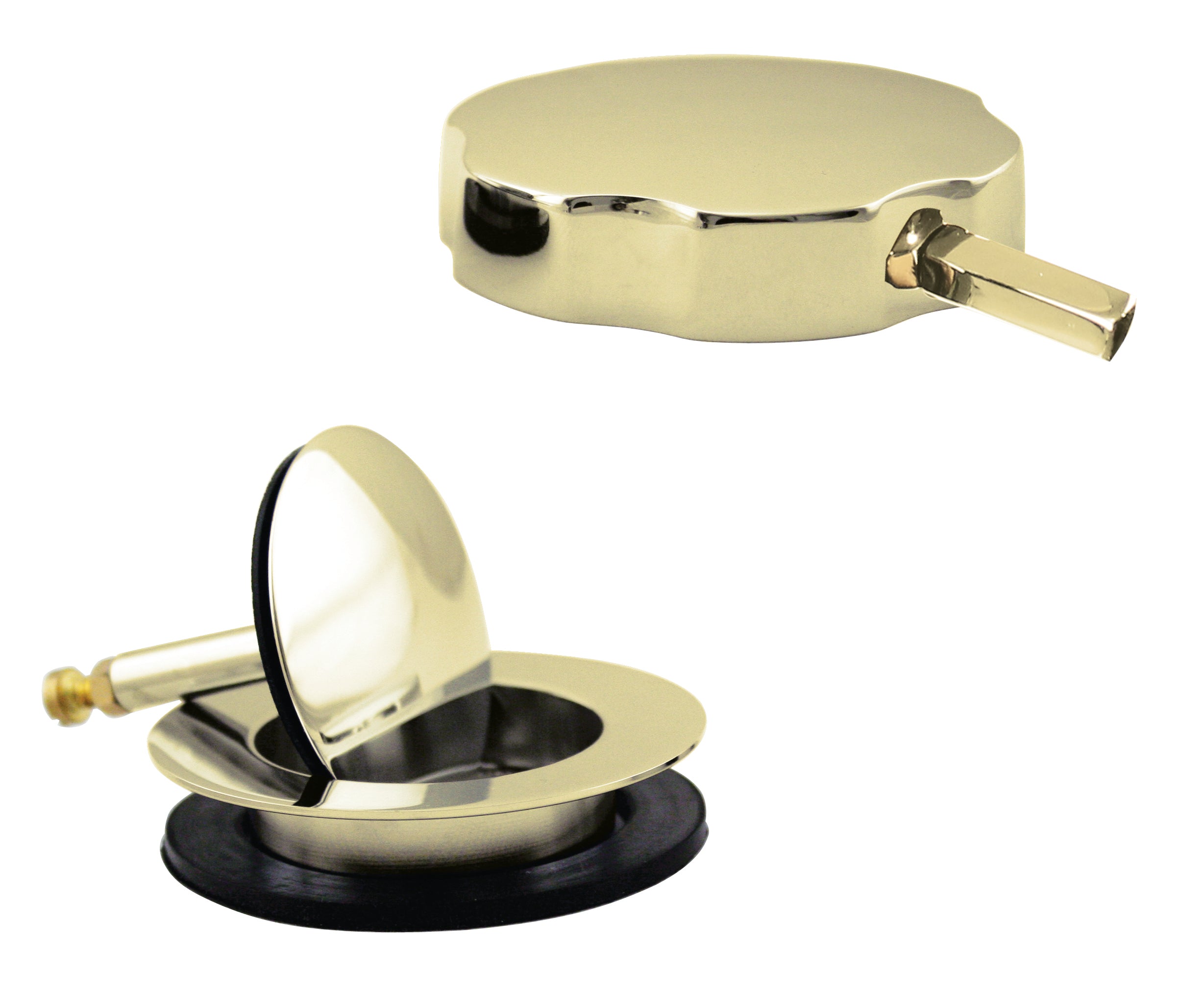 Westbrass D50TP Rotating Overflow with Pin for Easier Operation and Mushroom Drain Strainer