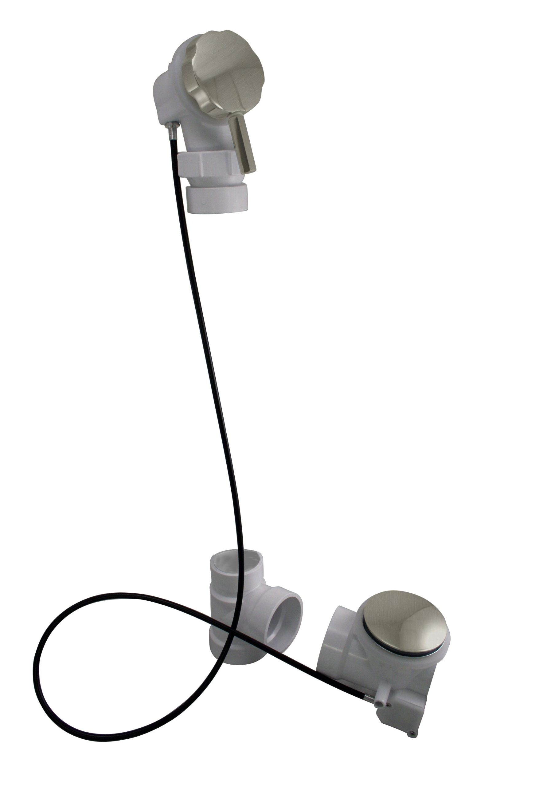 Westbrass D52P45BJ Rapid Flow 2 in. Ball Joint Head PVC Cable Drive with 45 Cable