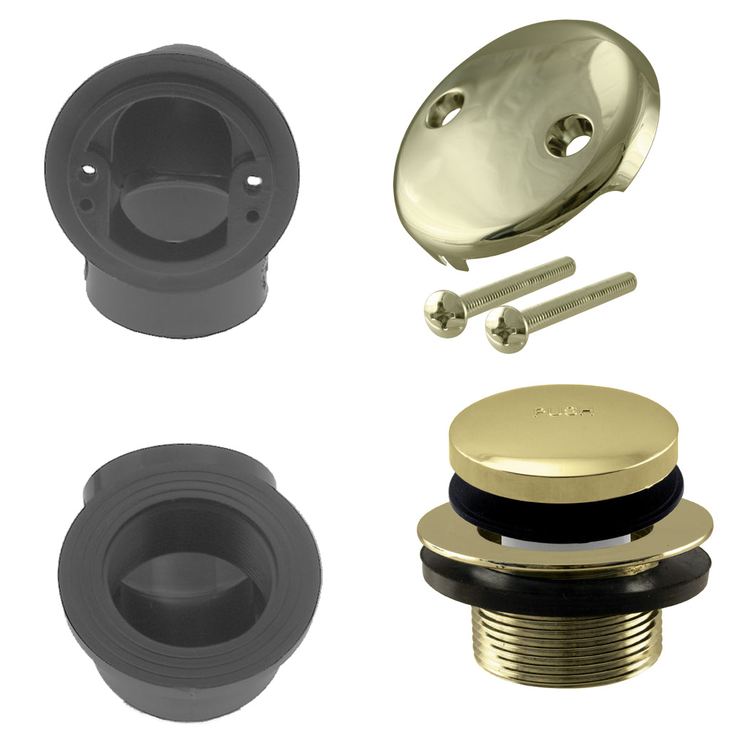 Westbrass D534 Tip Toe Sch. 40 ABS Plumbers Pack with Two-Hole Elbow