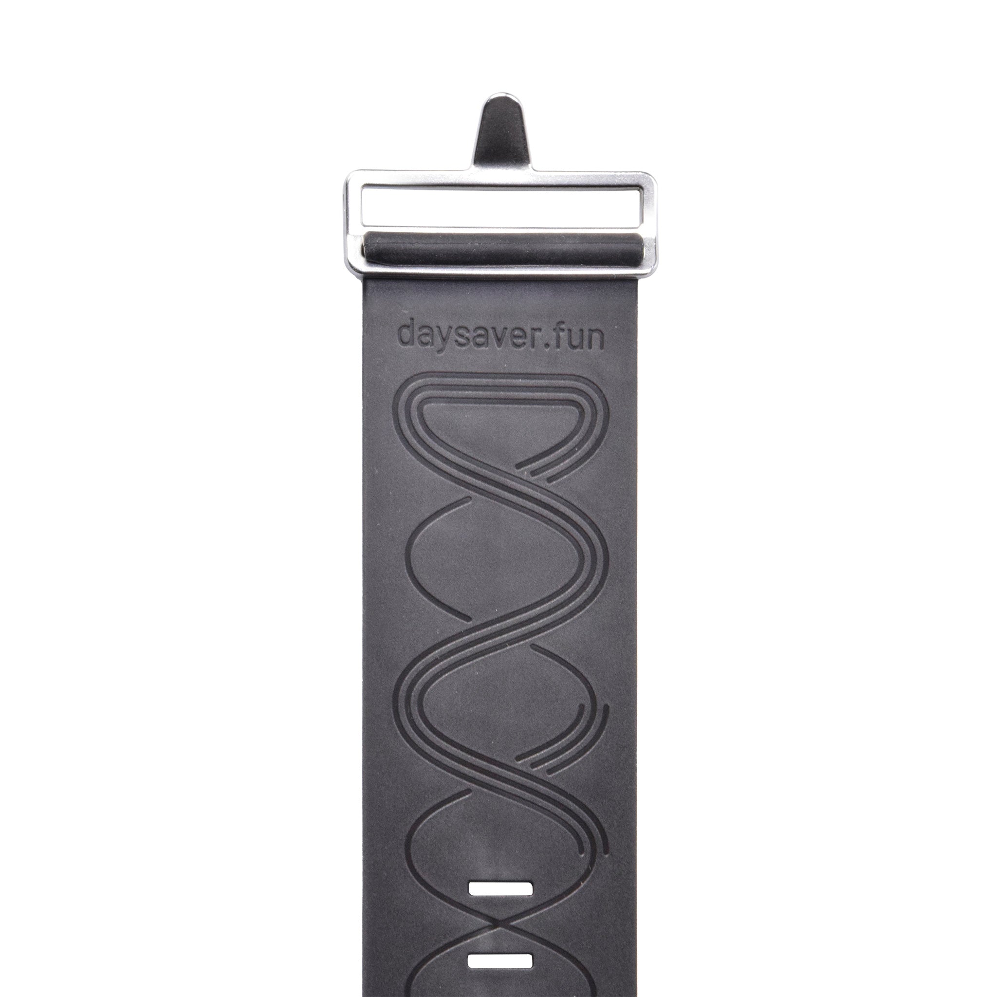 Daysaver Whip Gear Strap, Silicone Coated Elastic Rubber, Black