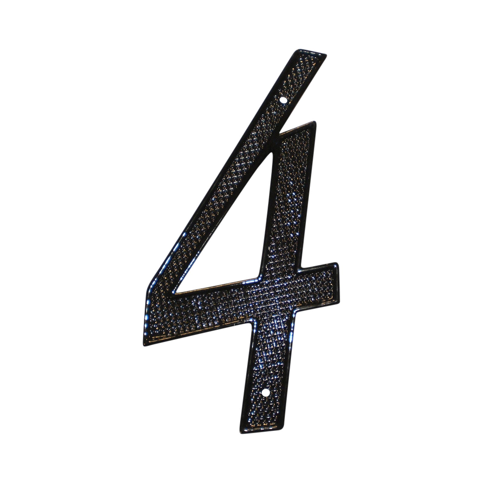 Pamex DD07404BL 4" Zinc Nail On House Number # 4 Matte Black Finish