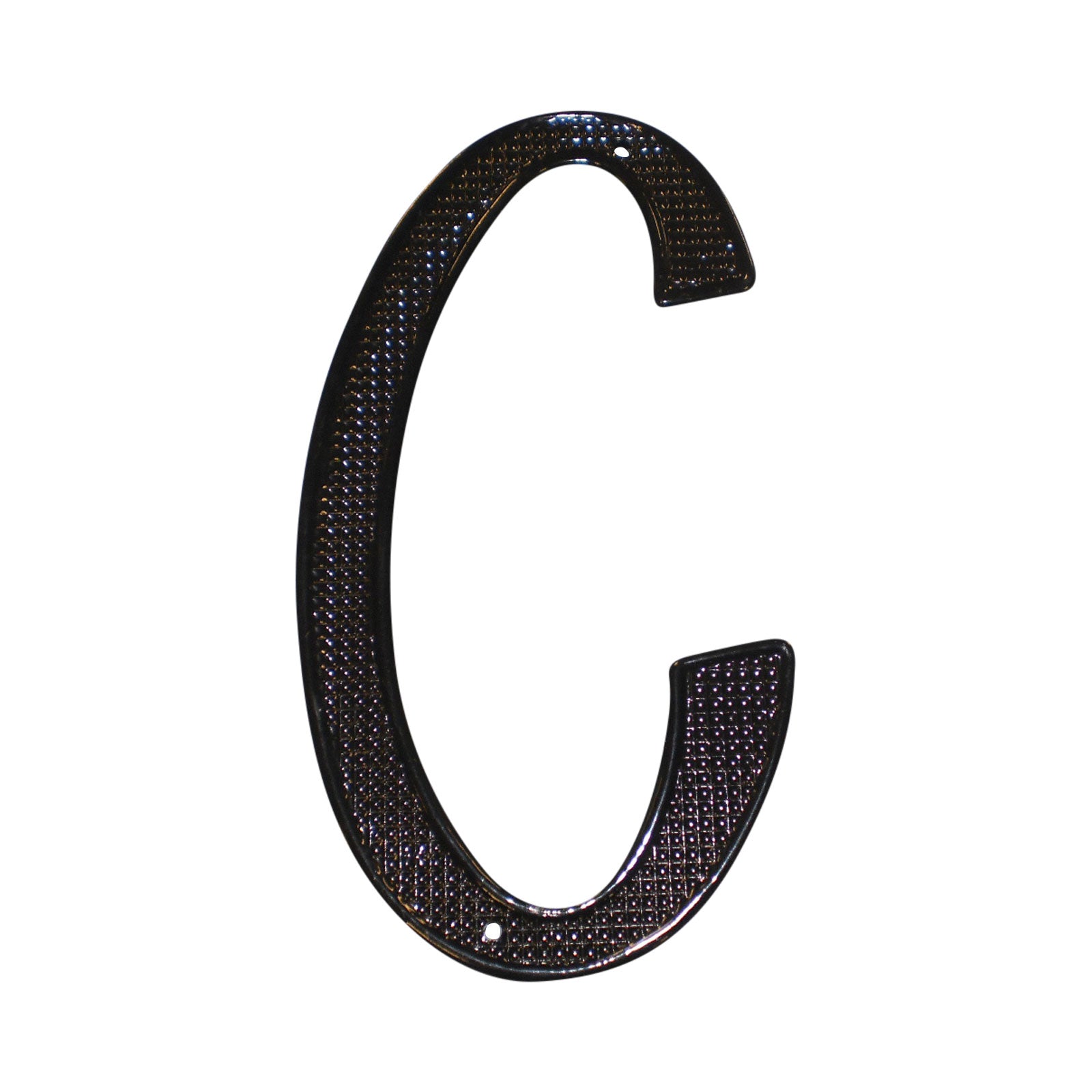 Pamex DD0740CBL 4" Zinc Nail On House Letter C Matte Black Finish