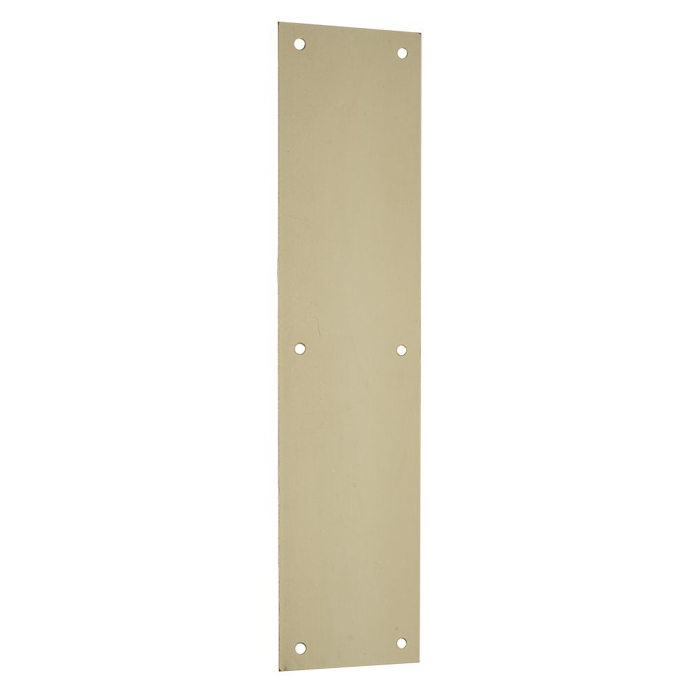 Pamex DD091035PB 3-1/2" x 15" Solid Brass Push Plate Bright Brass Finish