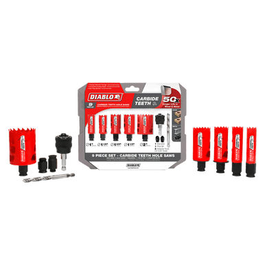 Diablo DHS09SGPCT 9 pc Carbide General Purpose Hole Saw Set