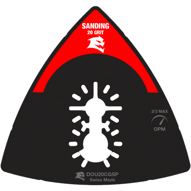 Freud Diablo DOU20CGSP 3-1/2 in. 20-Grit Universal Fit Carbide Grit Oscillating Sanding Plate