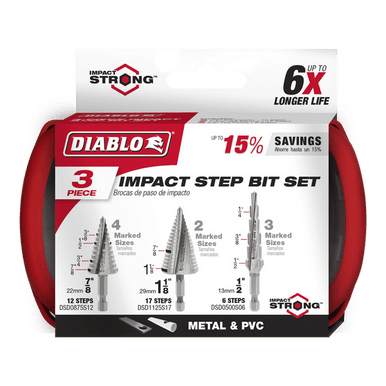 Diablo DSDS003 DIABLO Impact Strong Step Drill SET