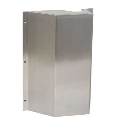 Don Jo 81-630 Vertical Rod Top Latch Protector for Right Hand Reverse Doors 6 3/4" W x 10" H, 2 1/8" Projection, #6 x 3/4" Fasteners, Stainless Steel