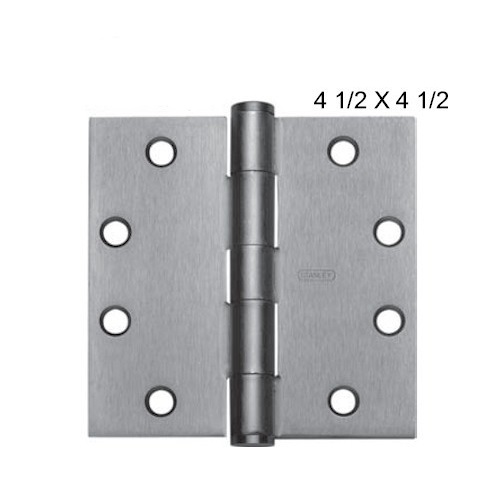 F179NRP Stanley Full Mortise - Plain Bearing Hinge - 4-1/2" x 4-1/2"