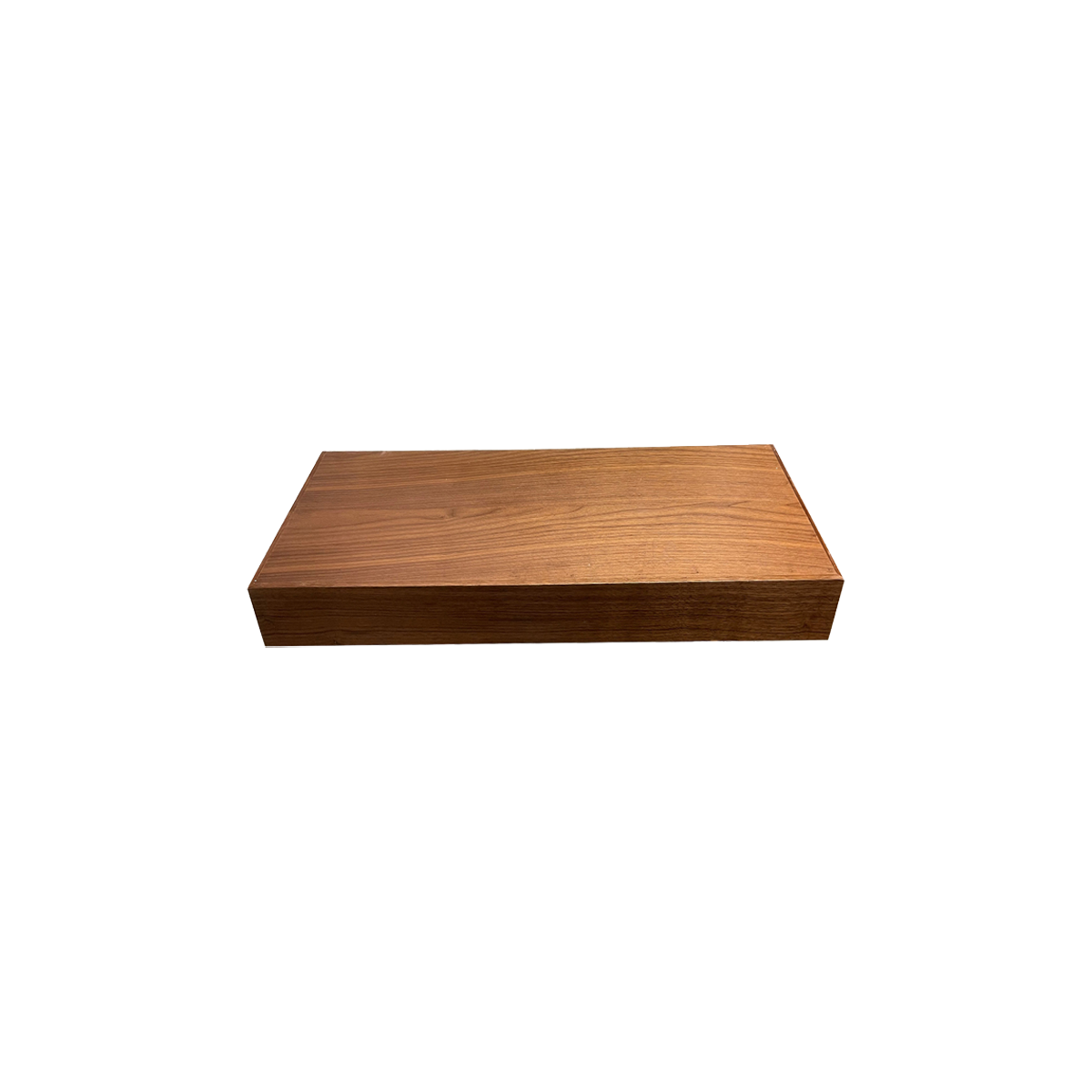 Pride Industrial FSWALNUT12 12" x 10" Floating Walnut Shelf with Two Brackets and Fasteners