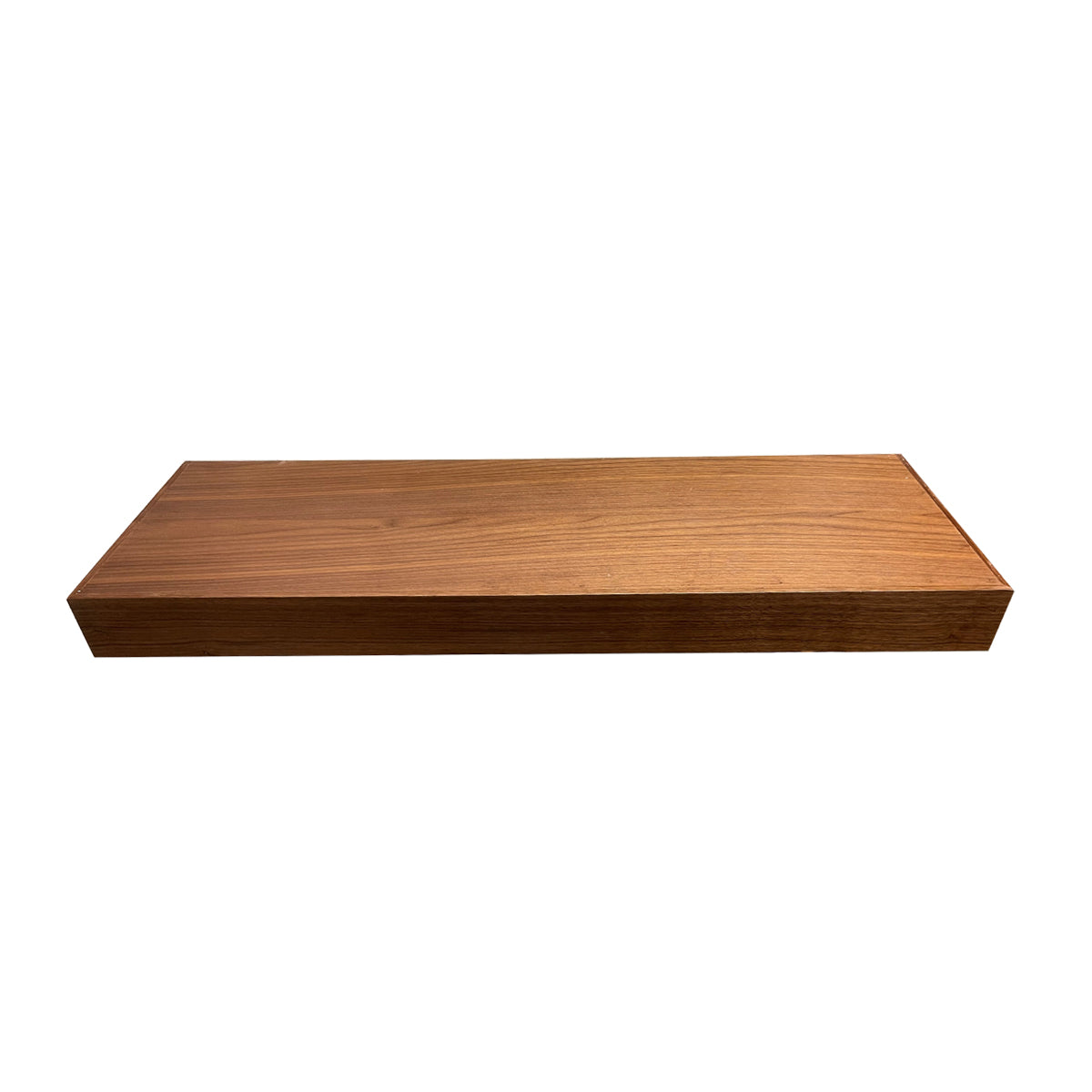 Pride Industrial FSWALNUT36 36" x 10" Floating Walnut Shelf with Two Brackets and Fasteners
