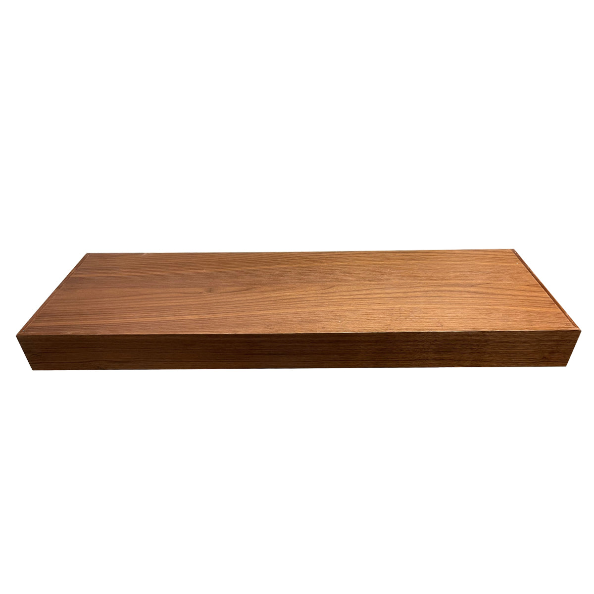 Pride Industrial FSWALNUT42 42" x 10" Floating Walnut Shelf with Two Brackets and Fasteners