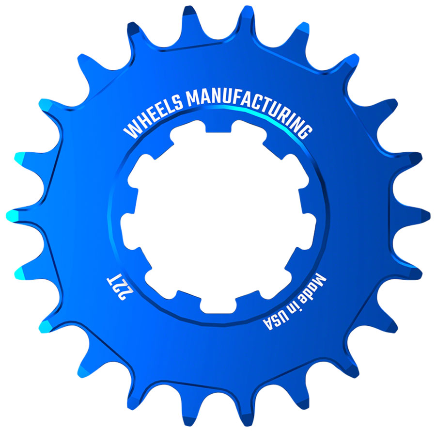 Wheels Manufacturing SOLO-SPEED Cog - 22t, Fits SOLO-SPLINE and SOLO-XD kits, Blue