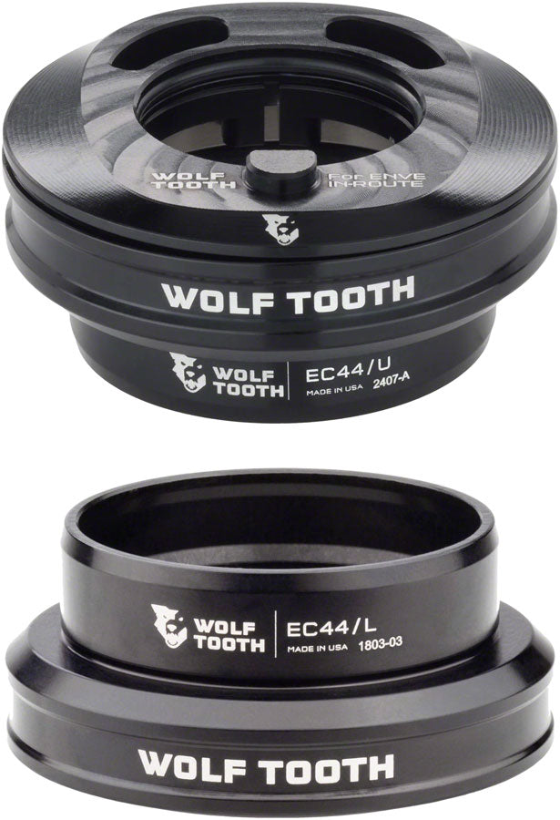 Wolf Tooth Premium Internal Headset - EC44 Upper / EC44 Lower, For Enve In-Route System Only, Black